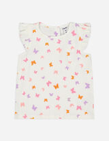 Maglia - Maniche con volant - bianco