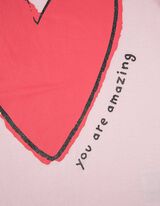 Majica kratkih rukava - Prednji tisak - ruzicasta