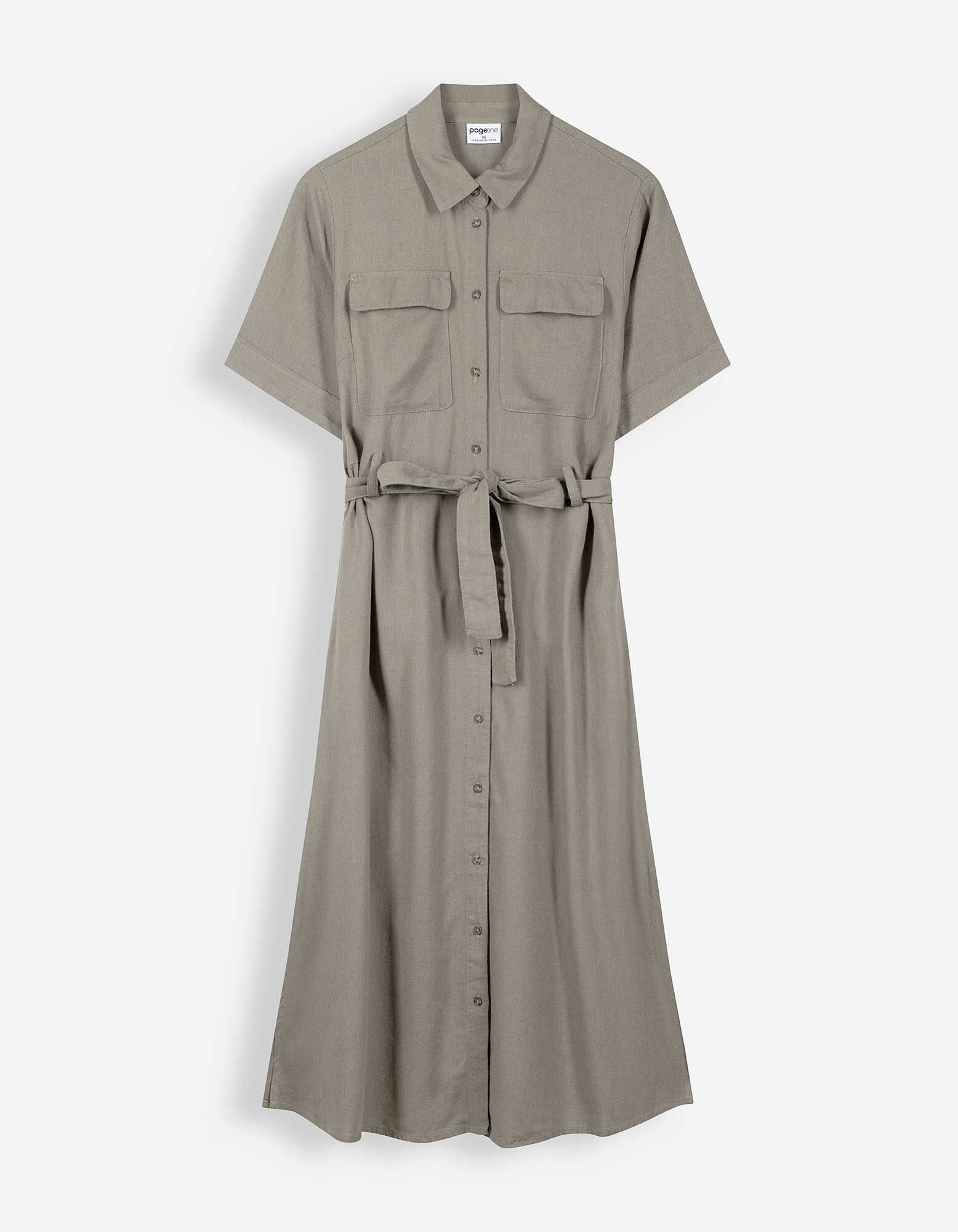 Jurk - Linnenlook - groen
