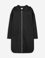 Sweatjacke - Kapuze - schwarz