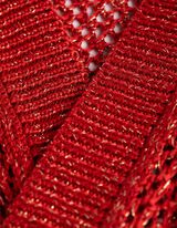 Strickpullover - Lurex - dunkelrot