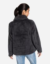 Troyer - pluszowe futerko - ciemny szary