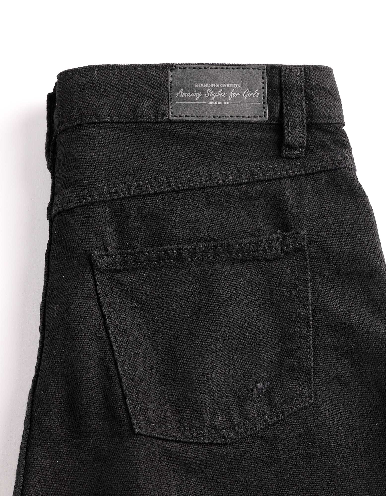 Jeansshorts - Destroyed - schwarz