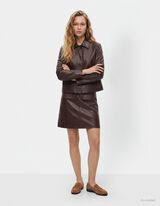 Jacke - PU - Dunkelbraun