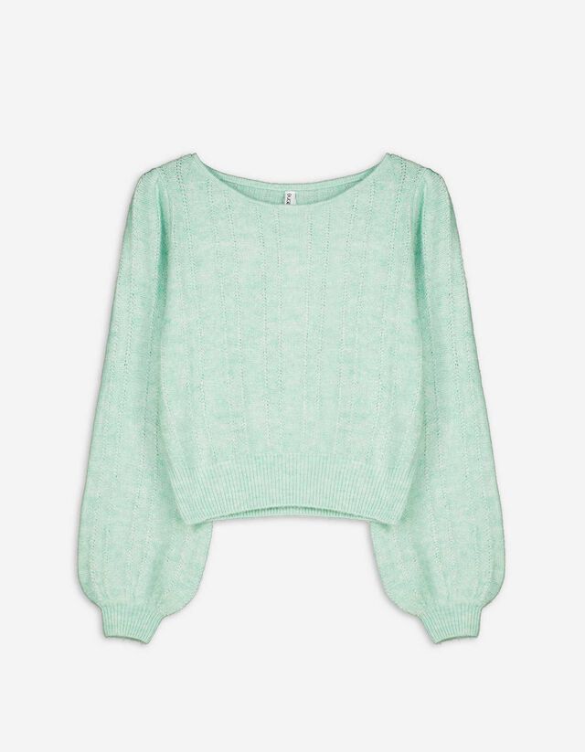 Strickpullover - Puffärmel