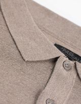 Pull-over - Col polo - Beige