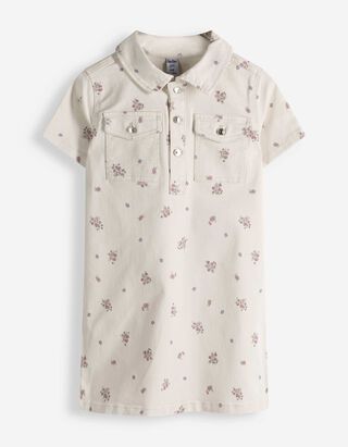 Jeanskleid - Twill - wei&szlig;