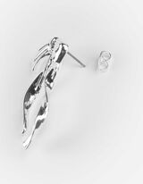 kolczyki - jednokolorowy - srebrny