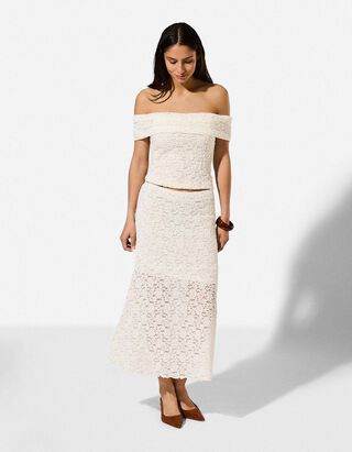 Rock - Spitzenbesatz - Off-White