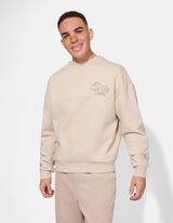 Sweatshirt - Print - beige