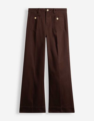 Jeans - Wide Fit - Dunkelbraun