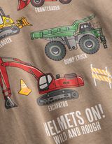 Shirt - Frontprint - hellbraun