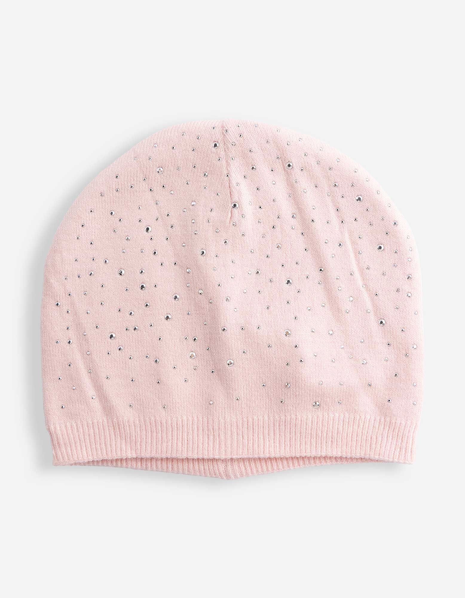 Beanie - Ziersteine - Rosa