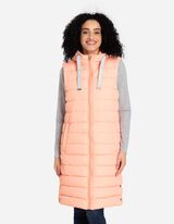 Lang vest - Capuchon met tunnelkoord - lichtrood