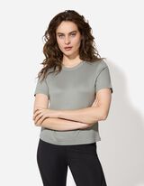 T-Shirt - einfarbig - dunkelgrün