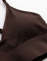 Bustier - &uuml;berwiegend nahtlos - Dunkelbraun
