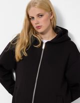 Sweatjacke - Kapuze - Schwarz