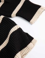 Pleteni pulover - Me&scaron;avina viskoze - crno