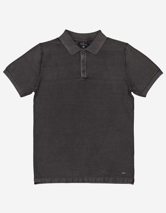 Herren Strick-Poloshirt - Polokragen
