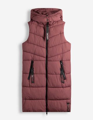 Lang vest - Afneembare capuchon - Lichtroze