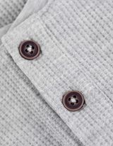 Hosszú ujjú felső - Henley nyakkivágás - szürke