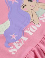 Haljina - Print - ruzicasta