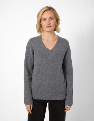 Pullover - Oversized Fit - Grau