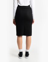 Térdig érő szoknya - Kötött ruha - fekete