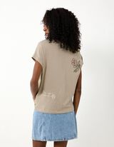 T-Shirt - Stickerei - Gr&uuml;n