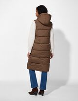 Lange Weste - Regular Fit - hellbraun