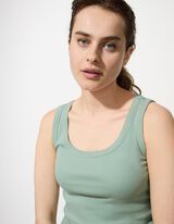 Top - Rippenstruktur - t&uuml;rkis