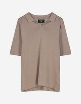 Poloshirt - Strick - hellbraun