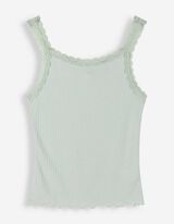 Trumpa palaidinė - Nėrinių apvadas - zalias