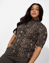 Shirt - Viskose-Mix - schwarz