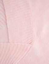 Pulóver - V-kivágás - rozsaszin