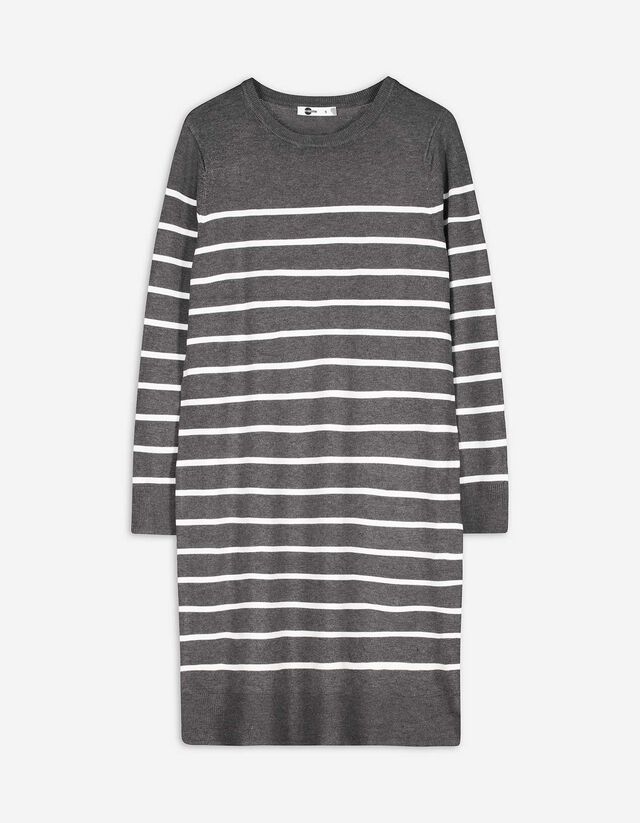 Strickkleid - LENZING™ ECOVERO™ - dunkelgrau