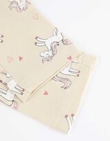 Leggings - Allover-Print - beige