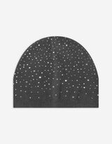 Beanie - Ziersteine - dunkelgrau