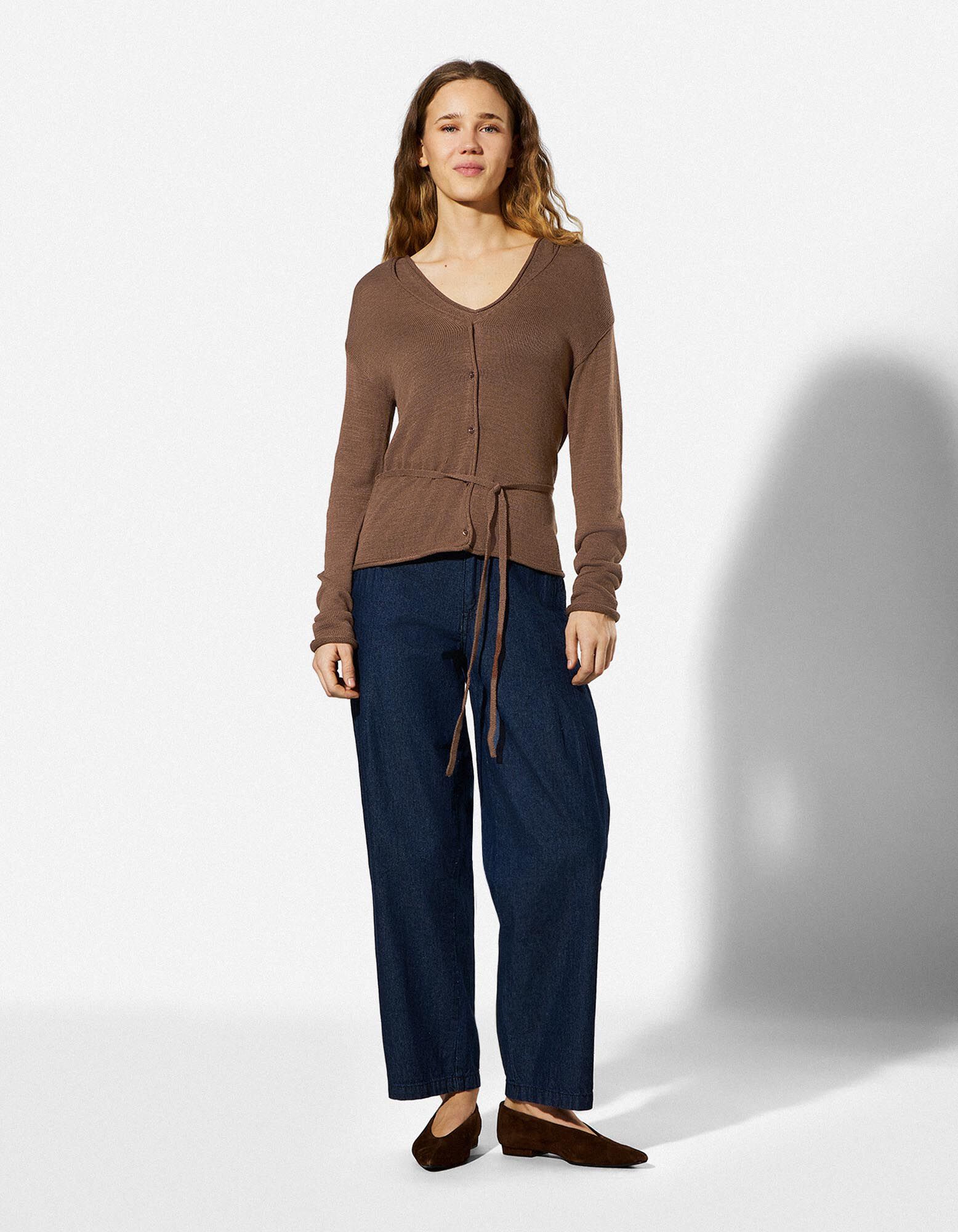 Cardigan - Viskose-Mix - Braun