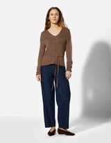 Cardigan - Viskose-Mix - Braun