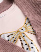 Set aus Strickjacke und Stricktop - 2er-Pack - Beere