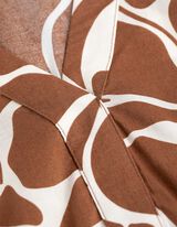 A-vonalú ruha - Elszórt mintás - világos barna