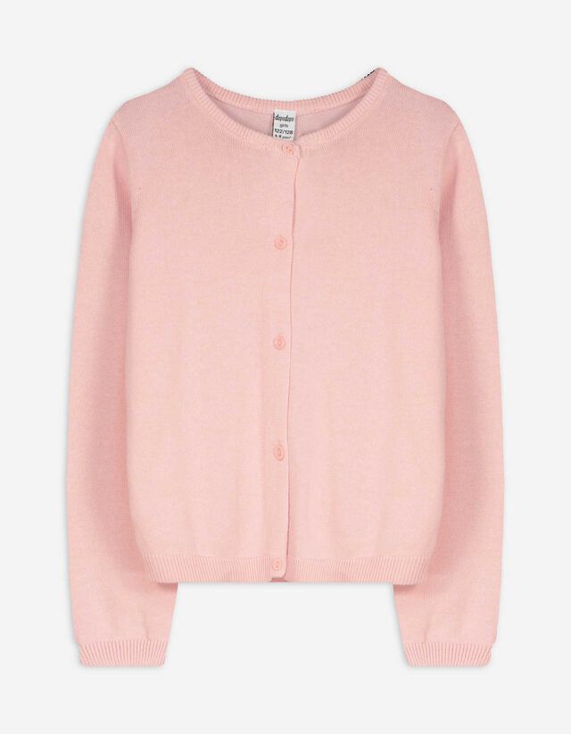 Strickjacke - Baumwolle - rosa