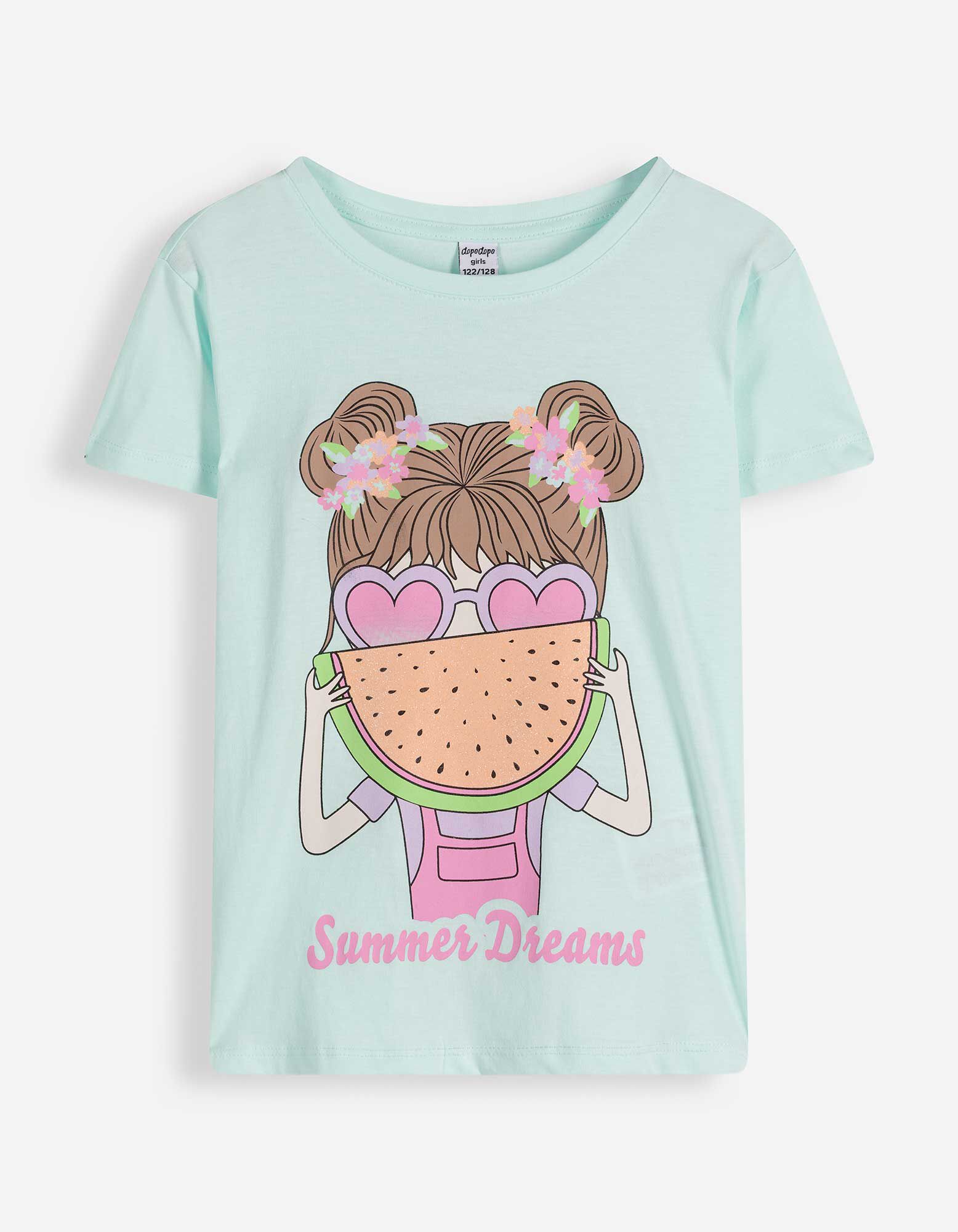 T-shirt - Impression avant - Bleu