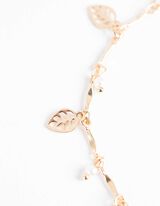 Pėdų grandinėlė - Dekoratyvūs perlai - auksinis