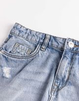 Pantaloni scurți denim - Distrus - Albastru