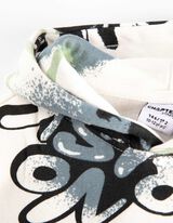 Hoodie - Allover-Print - wei&szlig;