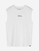 Tanktop - Vooropdruk - wit
