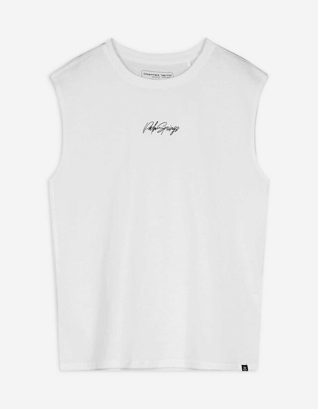 Tanktop - Vooropdruk - wit