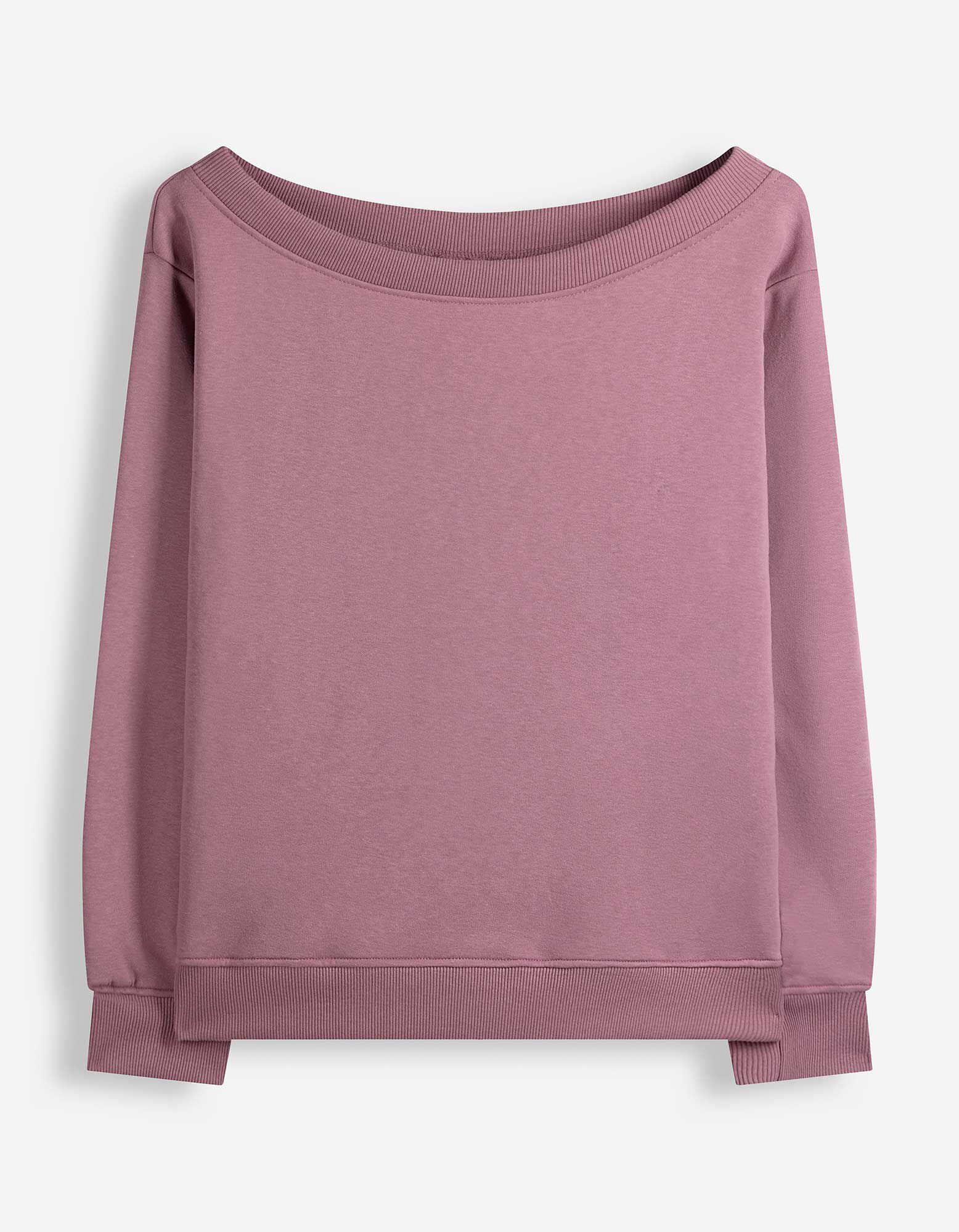 Sweatshirt - Off-the-shoulder - Lichtpaars